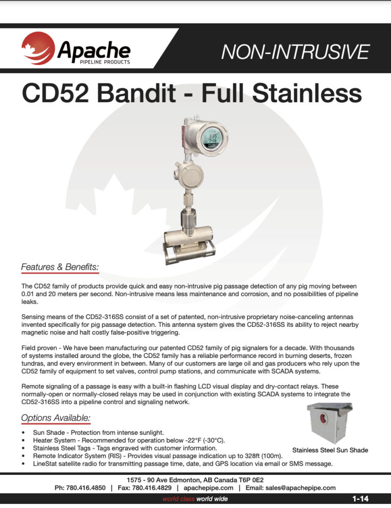 CD52 Bandit Full Stainless Product Info